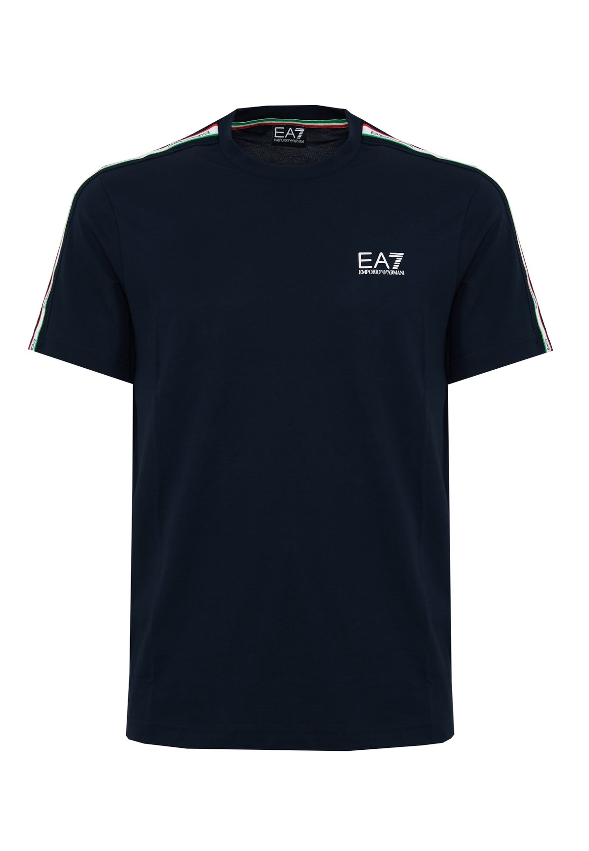T-shirt girocollo in jersey di cotone Italian Spirit Blue 