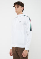 Felpa con cappuccio in jersey Italian Spirit White 