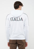 Felpa con cappuccio in jersey Italian Spirit White 