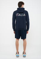 Felpa con cappuccio in jersey Italian Spirit Blue 