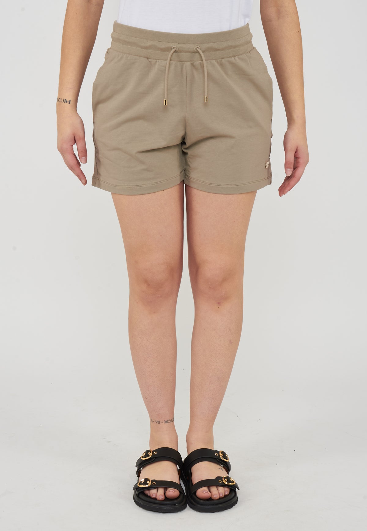 Core Lady Roasted Cashew Drawstring Fleece Shorts