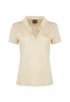 Polo con colletto e logo in micro borchie Evolution Fog 