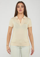 Polo con colletto e logo in micro borchie Evolution Fog 