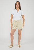 Shorts elasticizzati in misto viscosa con borchie Evolution Fog 