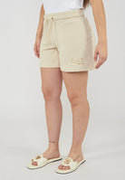 Shorts elasticizzati in misto viscosa con borchie Evolution Fog 