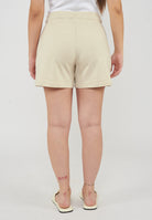 Shorts elasticizzati in misto viscosa con borchie Evolution Fog 