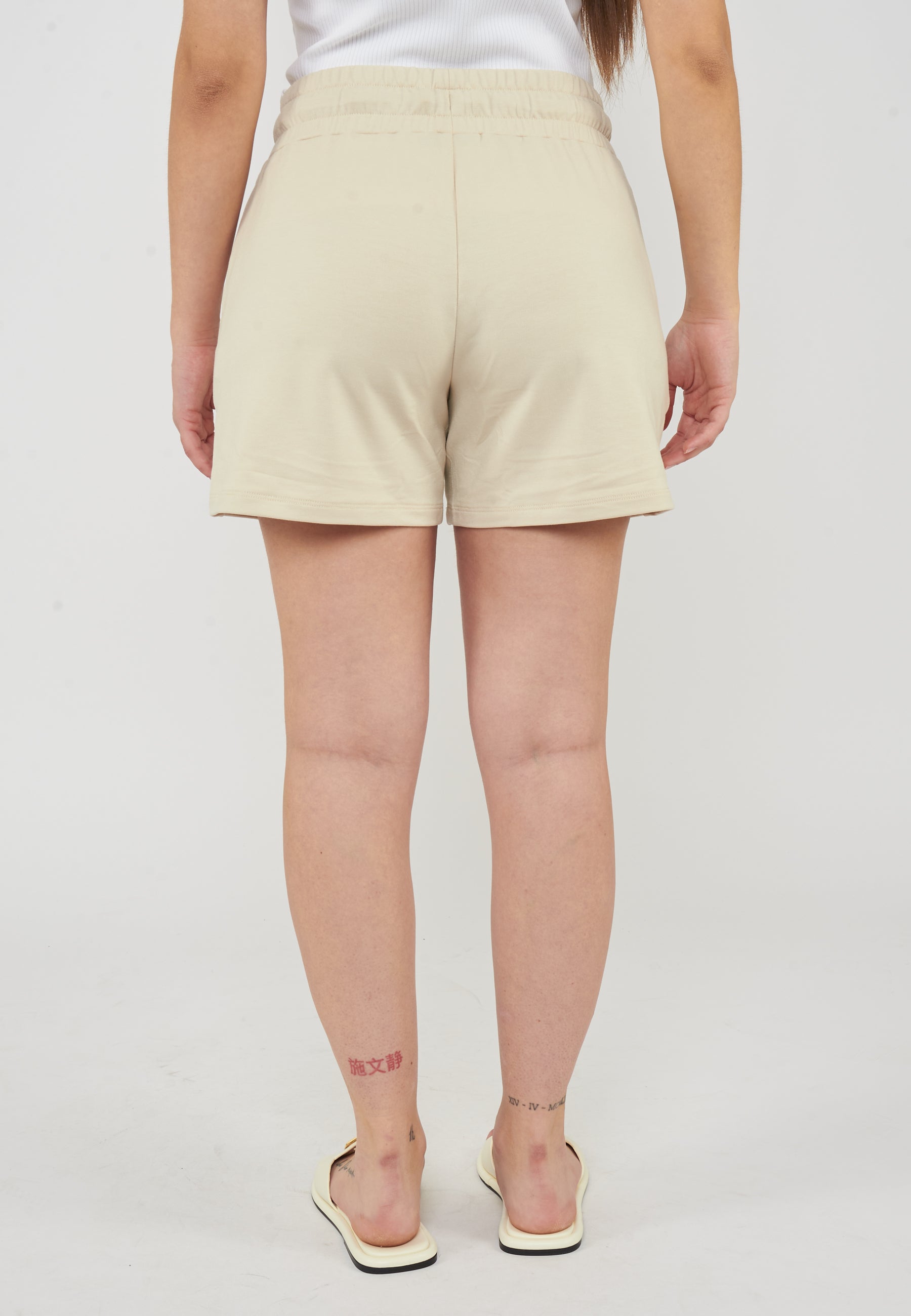 Shorts elasticizzati in misto viscosa con borchie Evolution Fog 