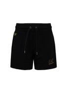 Shorts elasticizzati in misto viscosa con borchie Evolution Black 
