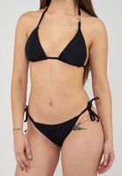 Bikini a triangolo in tessuto tecnico black 