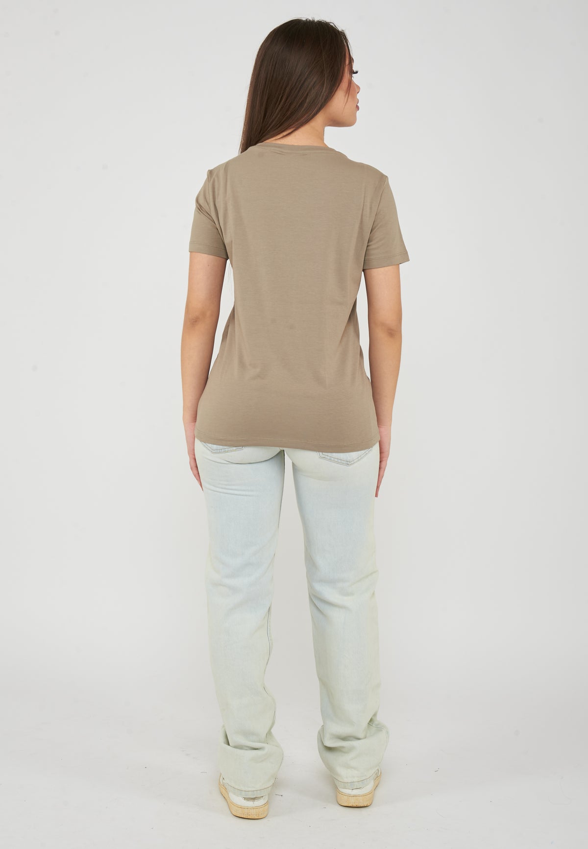 T-shirt in jersey stretch Logo Series Roasted Cashew 