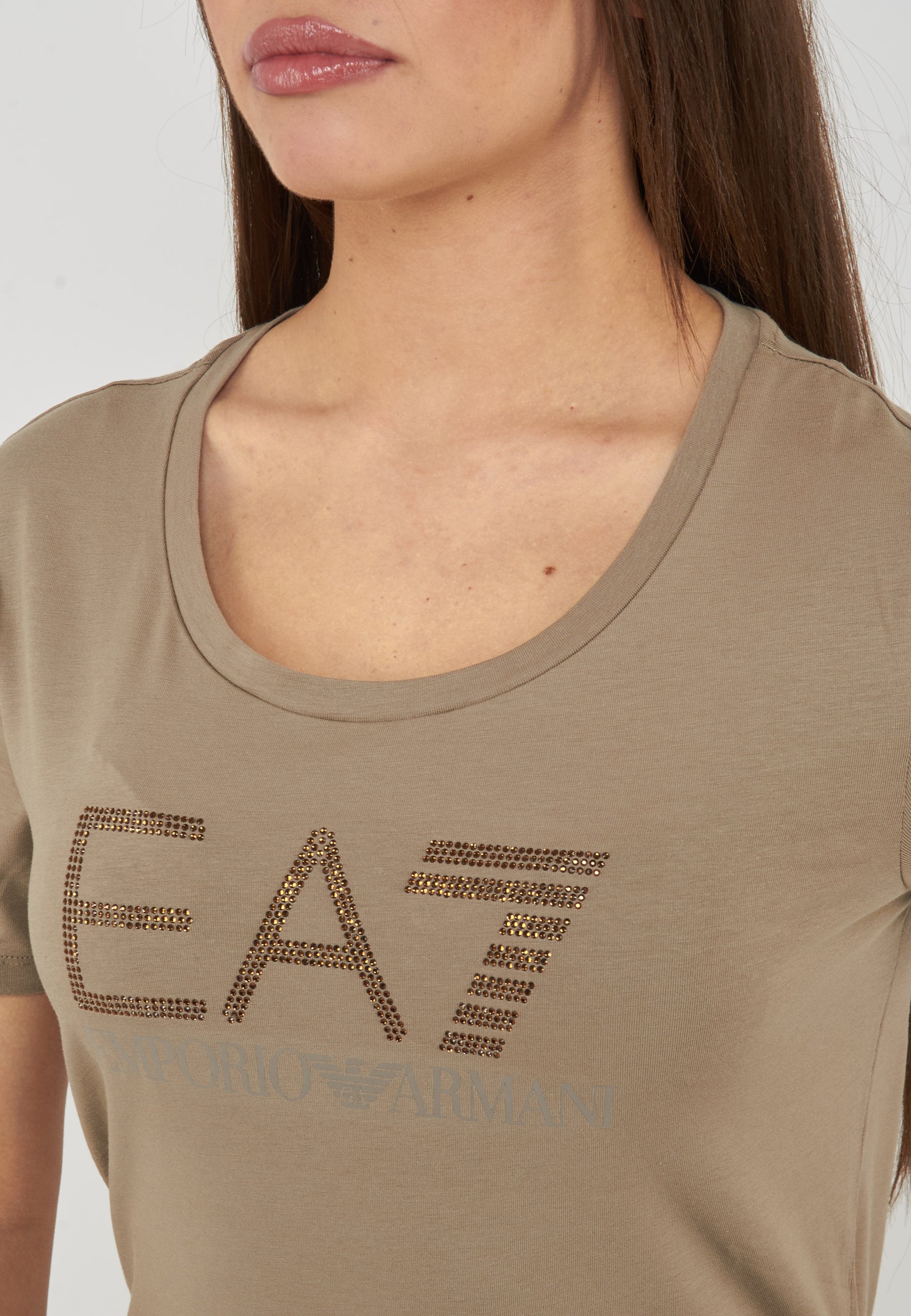T-shirt in jersey stretch Logo Series Roasted Cashew 