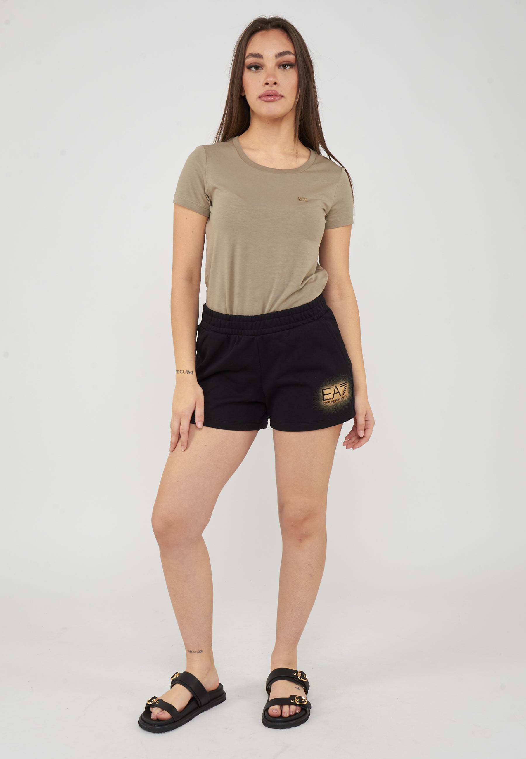 Shorts In cotone Black Rose Gold 