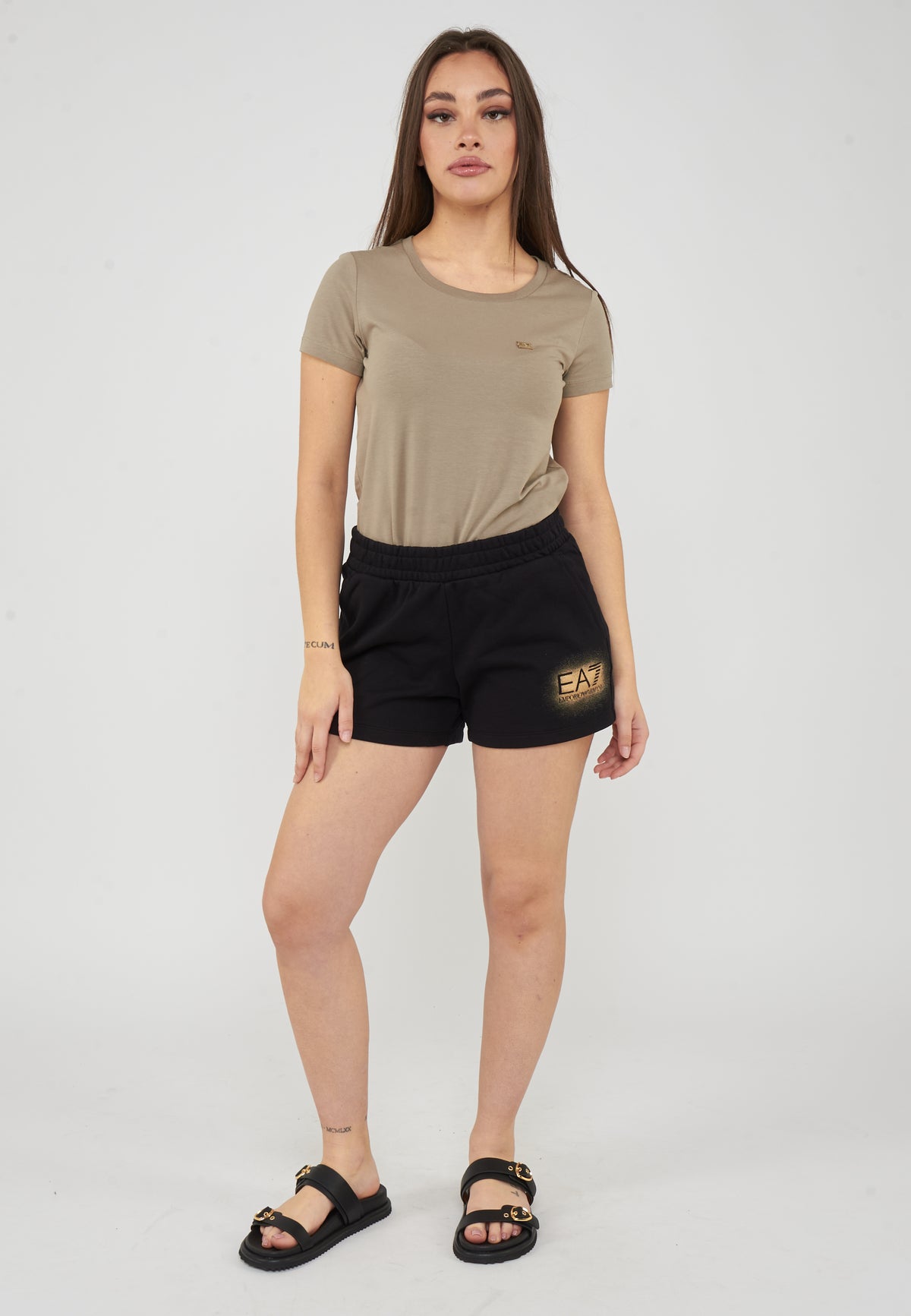 Shorts In cotone Black Rose Gold 