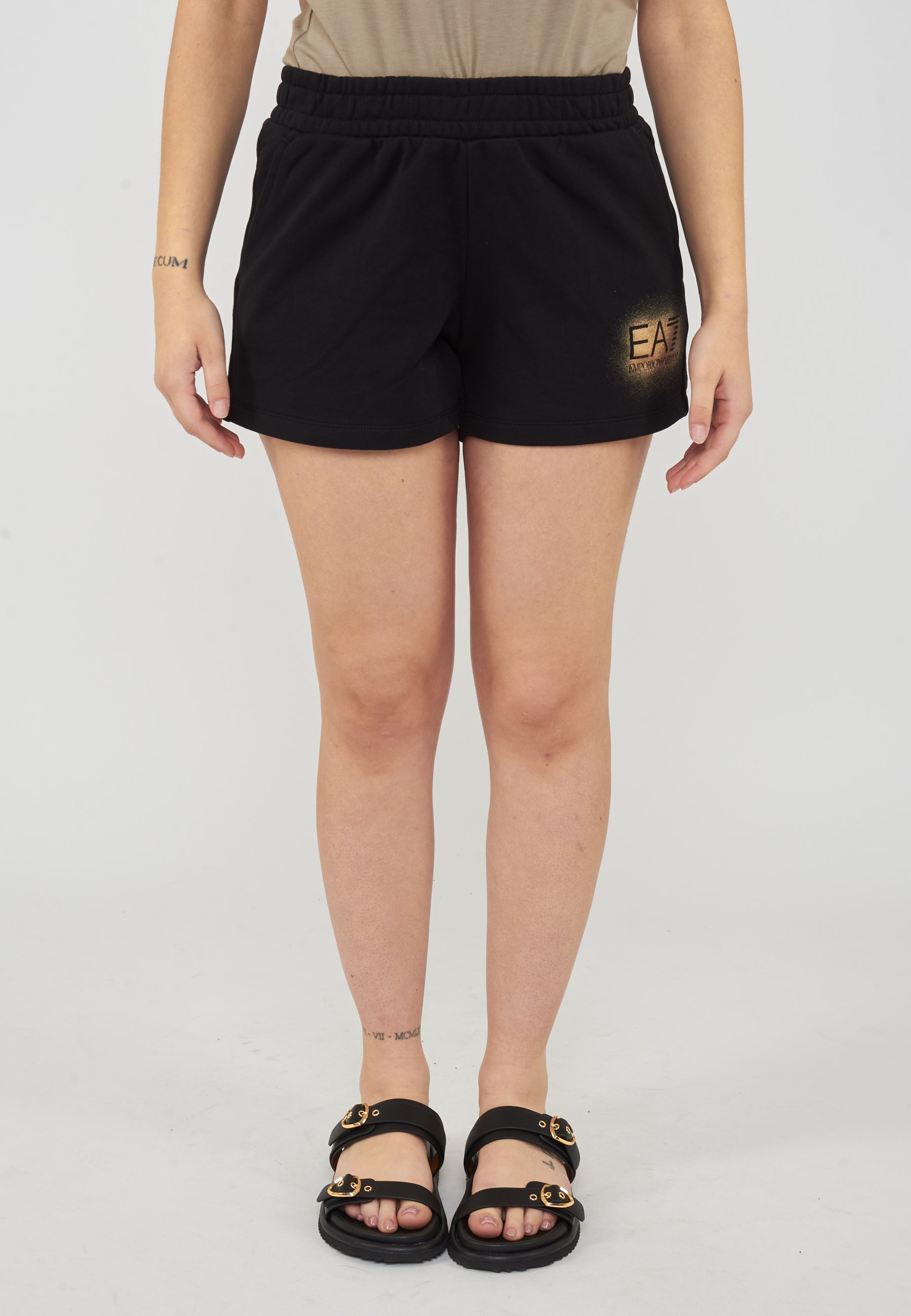 Shorts In cotone Black Rose Gold 