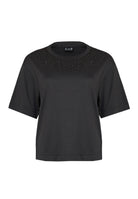 T-shirt Precious in misto viscosa Gray Pinstripe 