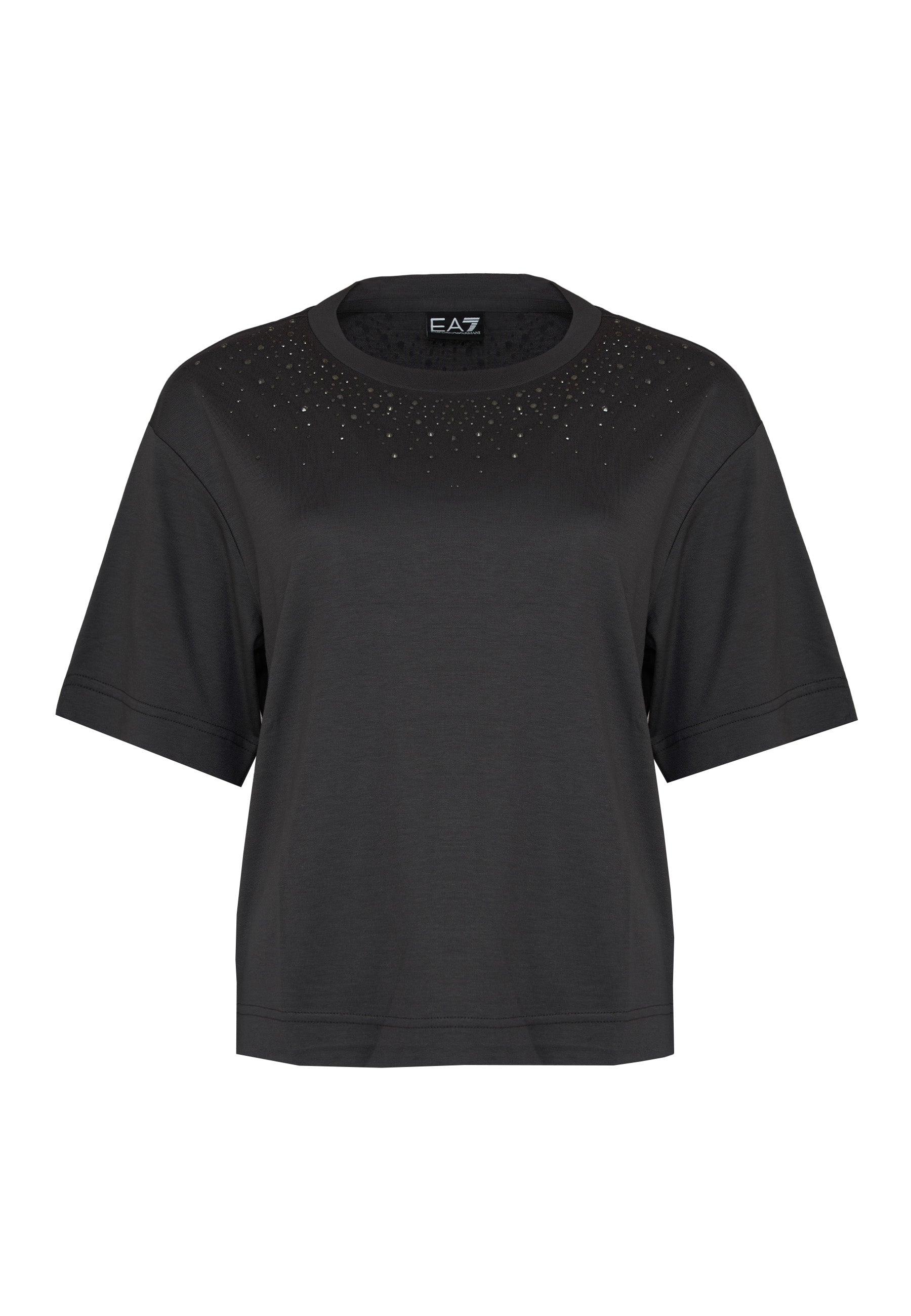 T-shirt Precious in misto viscosa Gray Pinstripe 