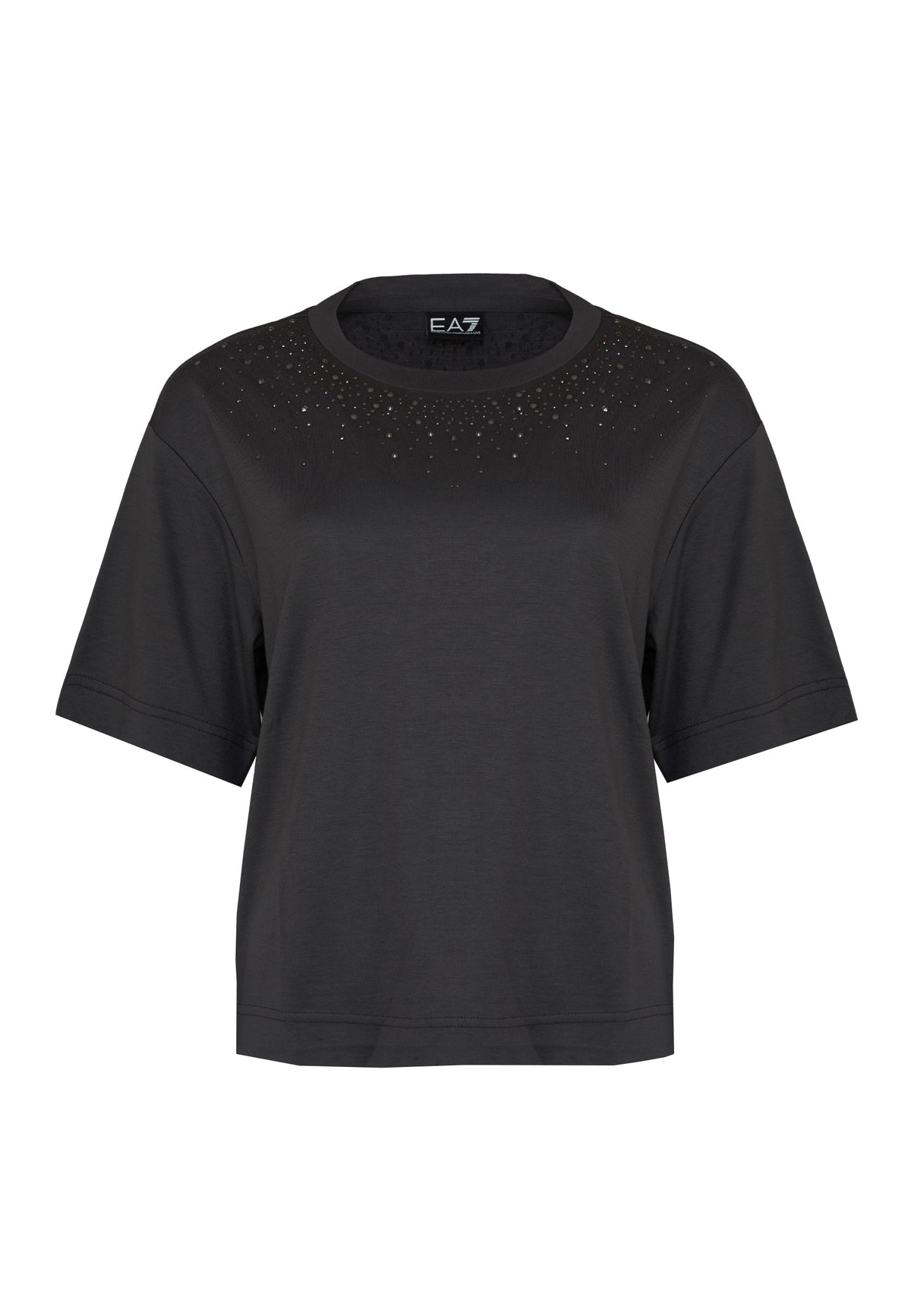 T-shirt Precious in misto viscosa Gray Pinstripe 