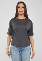 T-shirt Precious in misto viscosa Gray Pinstripe 