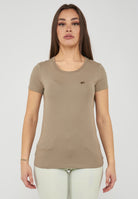 T-shirt Core Lady vestibilità slim in jersey cotone Roasted Cashew 