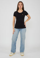 T-shirt Core Lady vestibilità slim in jersey cotone Black 