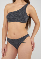 Bikini monospalla stampa monogram fancy grey 