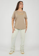 T-shirt Logo Series in jersey di cotone stretch Aluminium 