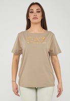 T-shirt Logo Series in jersey di cotone stretch Aluminium 