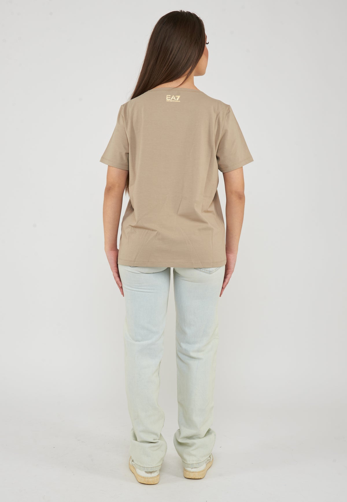 T-shirt Logo Series in jersey di cotone stretch Aluminium 