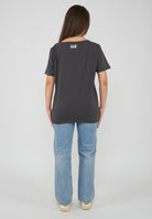 T-shirt Logo Series in jersey di cotone stretch Gray Pinstripe 