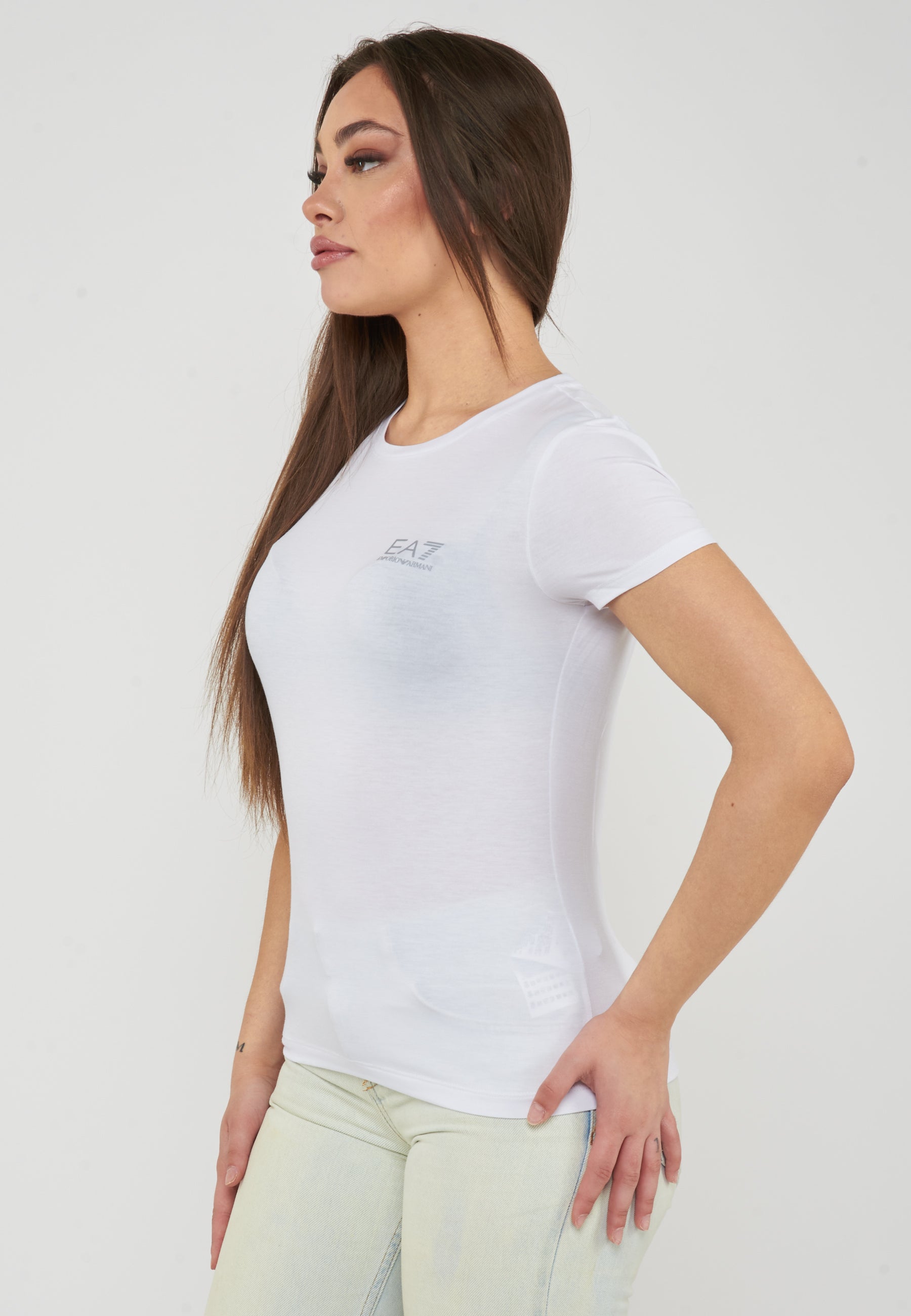 T-shirt in tessuto tecnico Natural Ventus7 ASV White<BR/> 