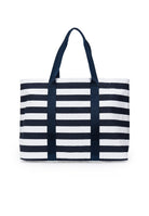 Borsa shopper in cotone a righe Blue 