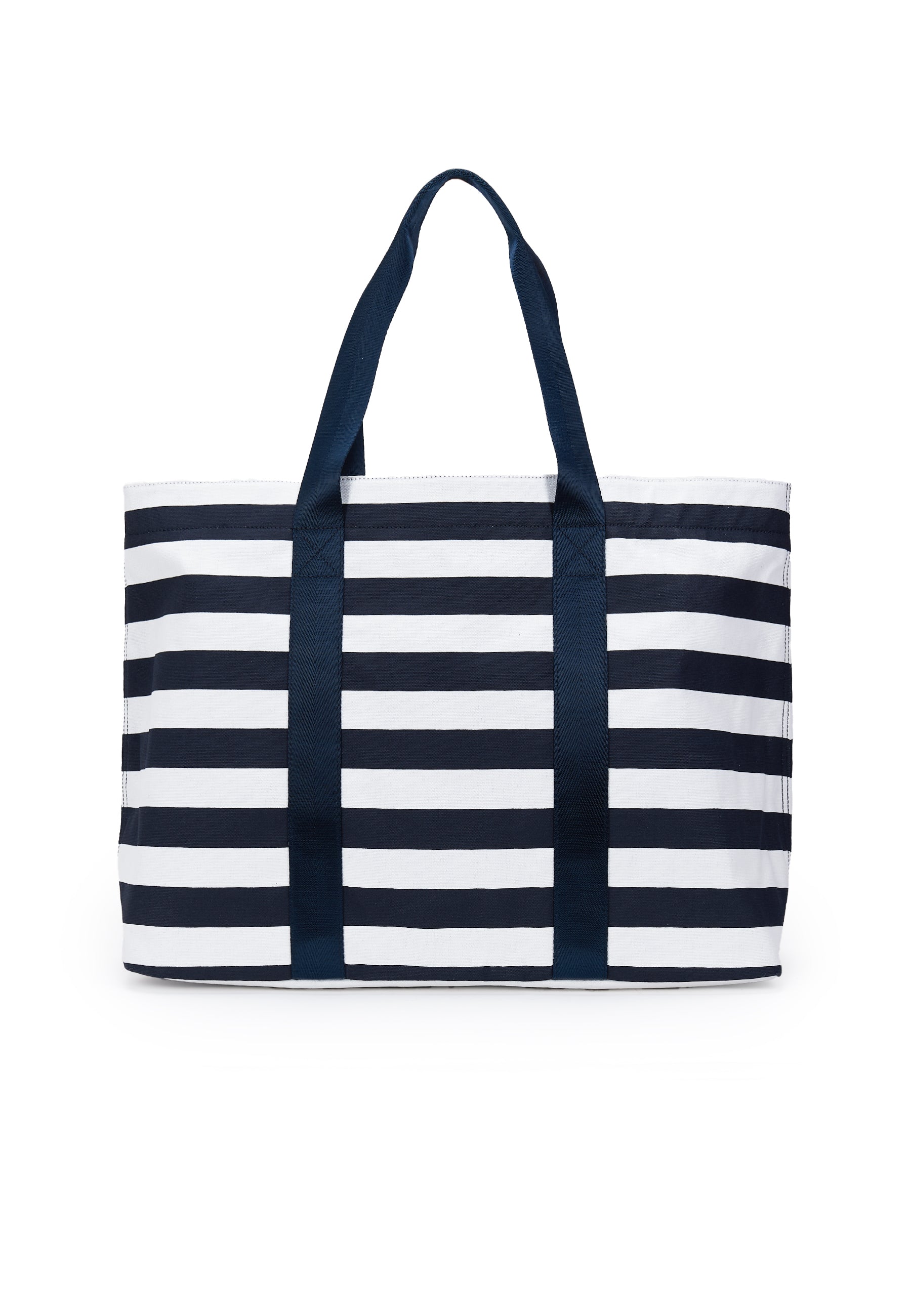 Borsa shopper in cotone a righe Blue 
