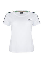 T-shirt girocollo in jersey di cotone Italian Spirit White 