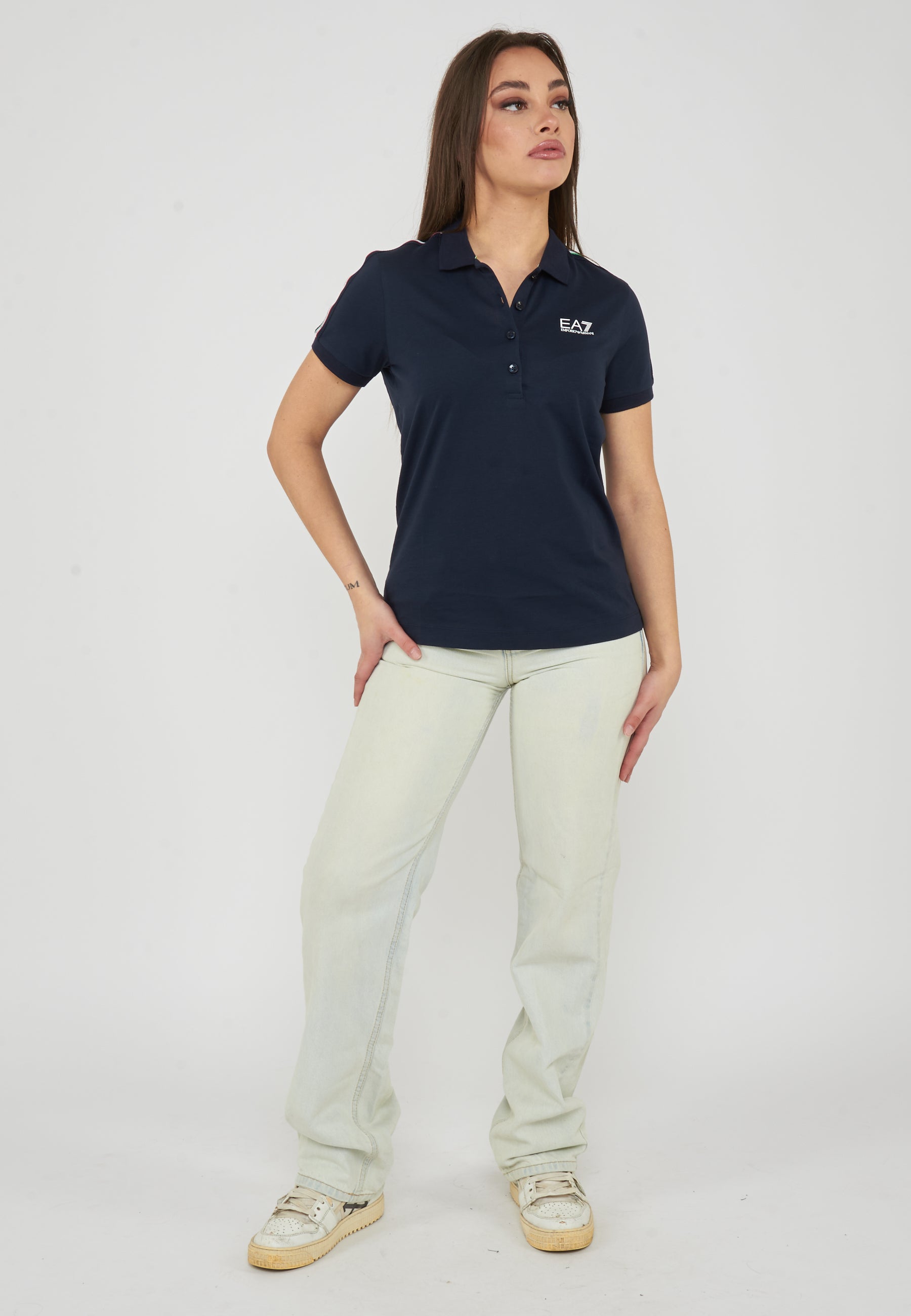 Polo in jersey di cotone Italian Spirit Blue 