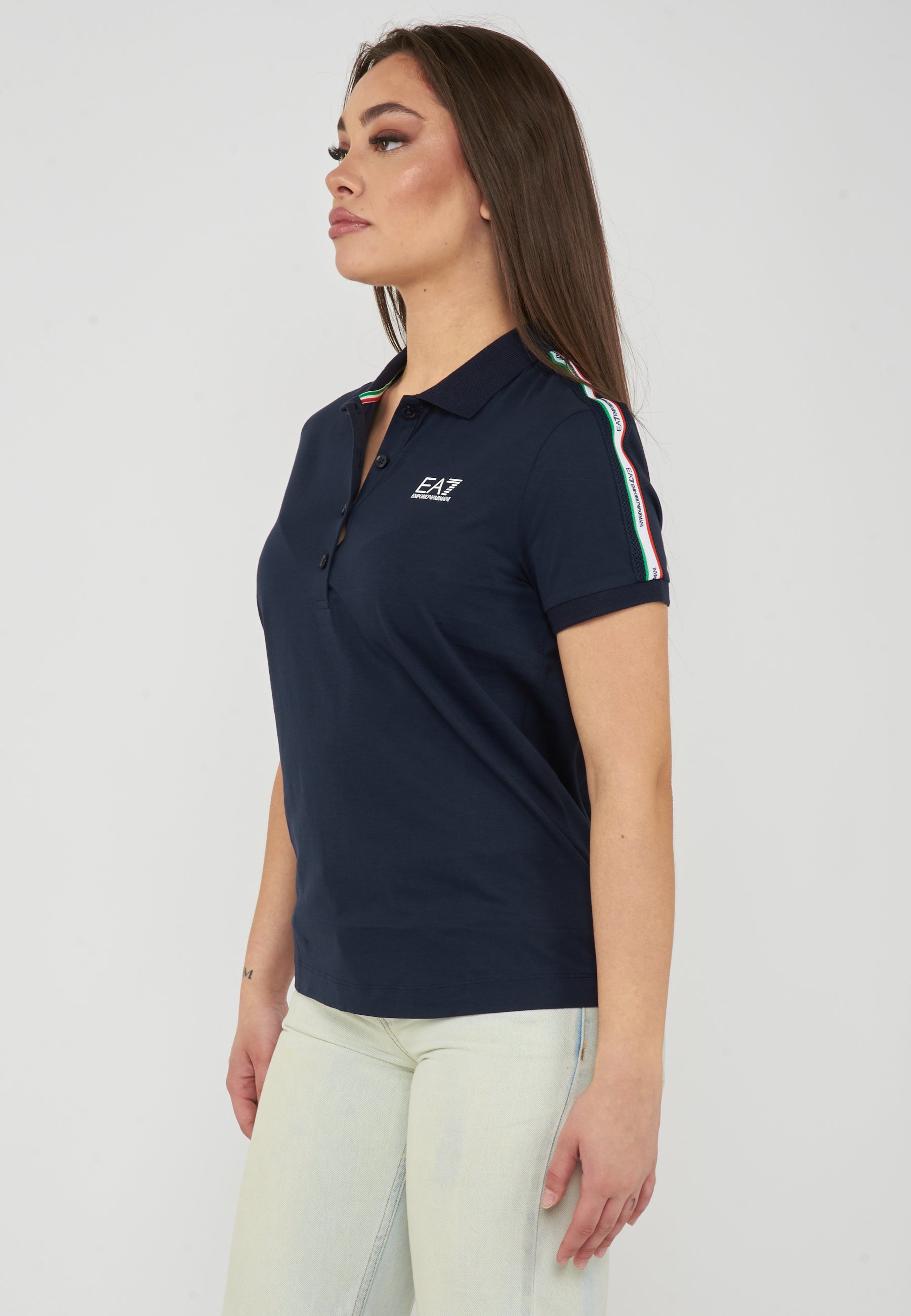 Polo in jersey di cotone Italian Spirit Blue 