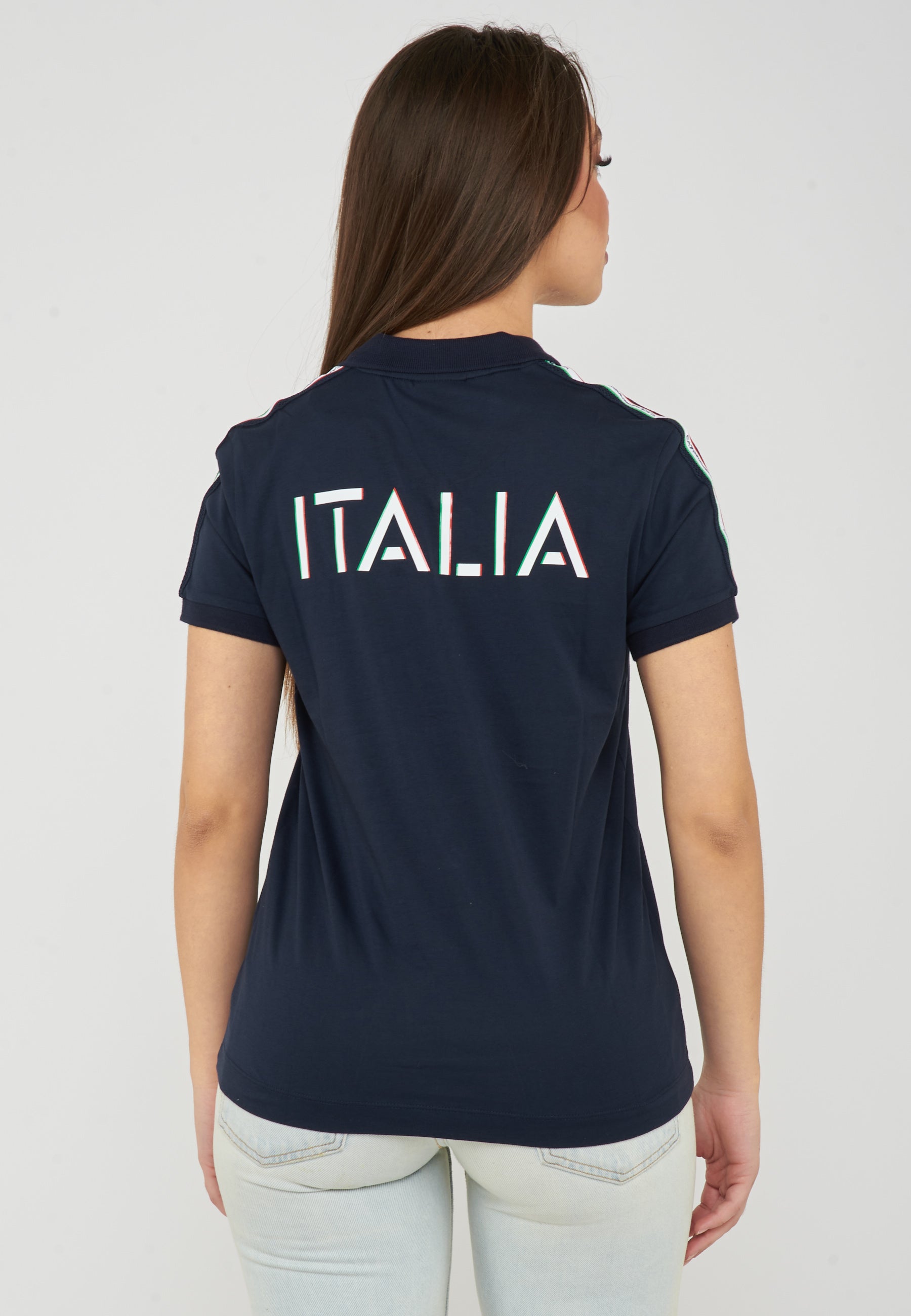 Polo in jersey di cotone Italian Spirit Blue 