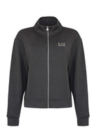 Felpa regular fit con chiusura a zip intera gray pinstripe 