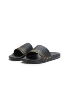Logo Band Sliders Full Black Gold