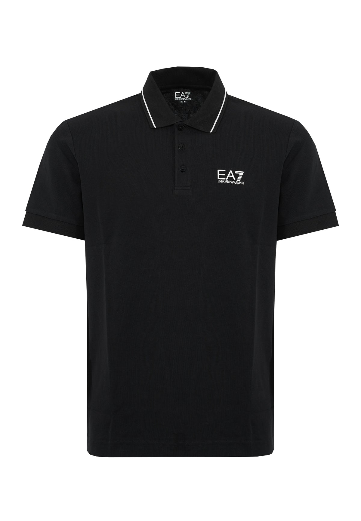 Polo Core Identity in piquet di cotone stretch Black 