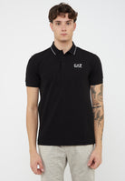 Polo Core Identity in piquet di cotone stretch Black 