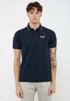 Polo Core Identity in piquet di cotone stretch Blue 