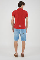 Stretch cotton pique Polo Core Identity in Red