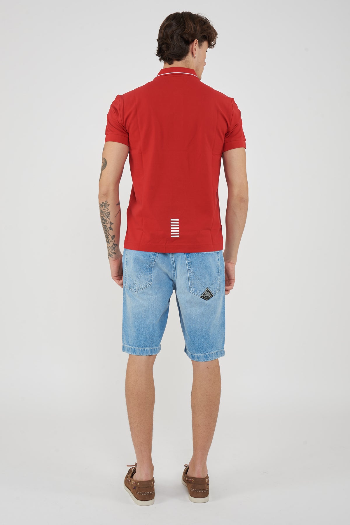 Polo Core Identity in piquet di cotone stretch Rosso 