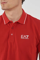Stretch cotton pique Polo Core Identity in Red