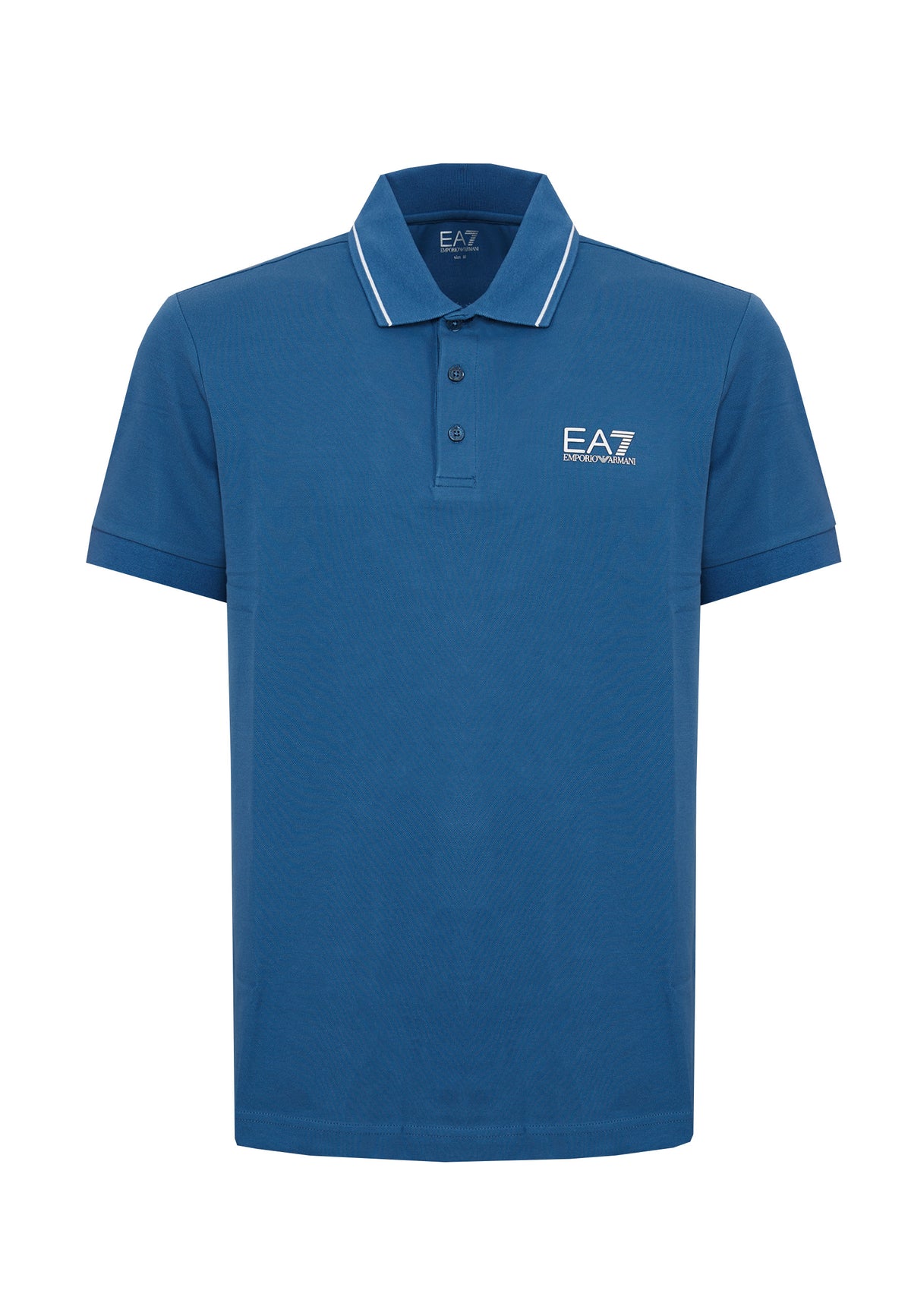 Polo Core Identity in piquet di cotone stretch Blue Horizone 