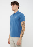 Polo Core Identity in piquet di cotone stretch Blue Horizone 