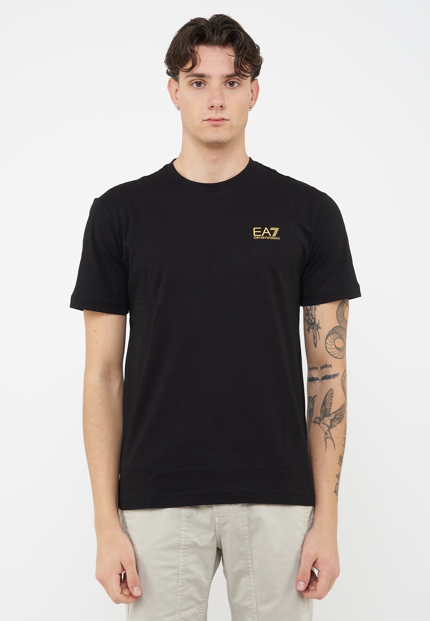 T-shirt Core Identity in cotone Pima Black 