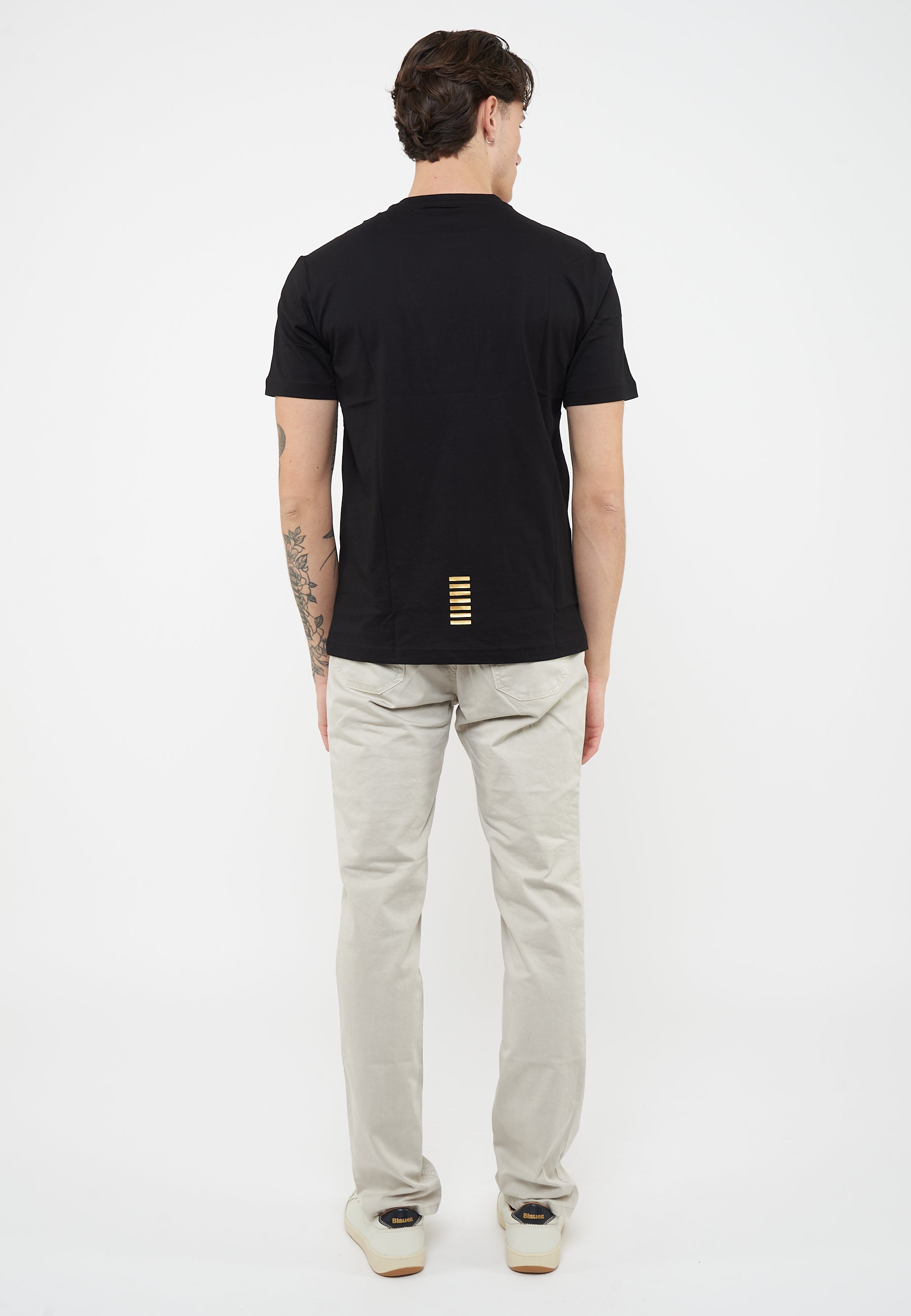 T-shirt Core Identity in cotone Pima Black 