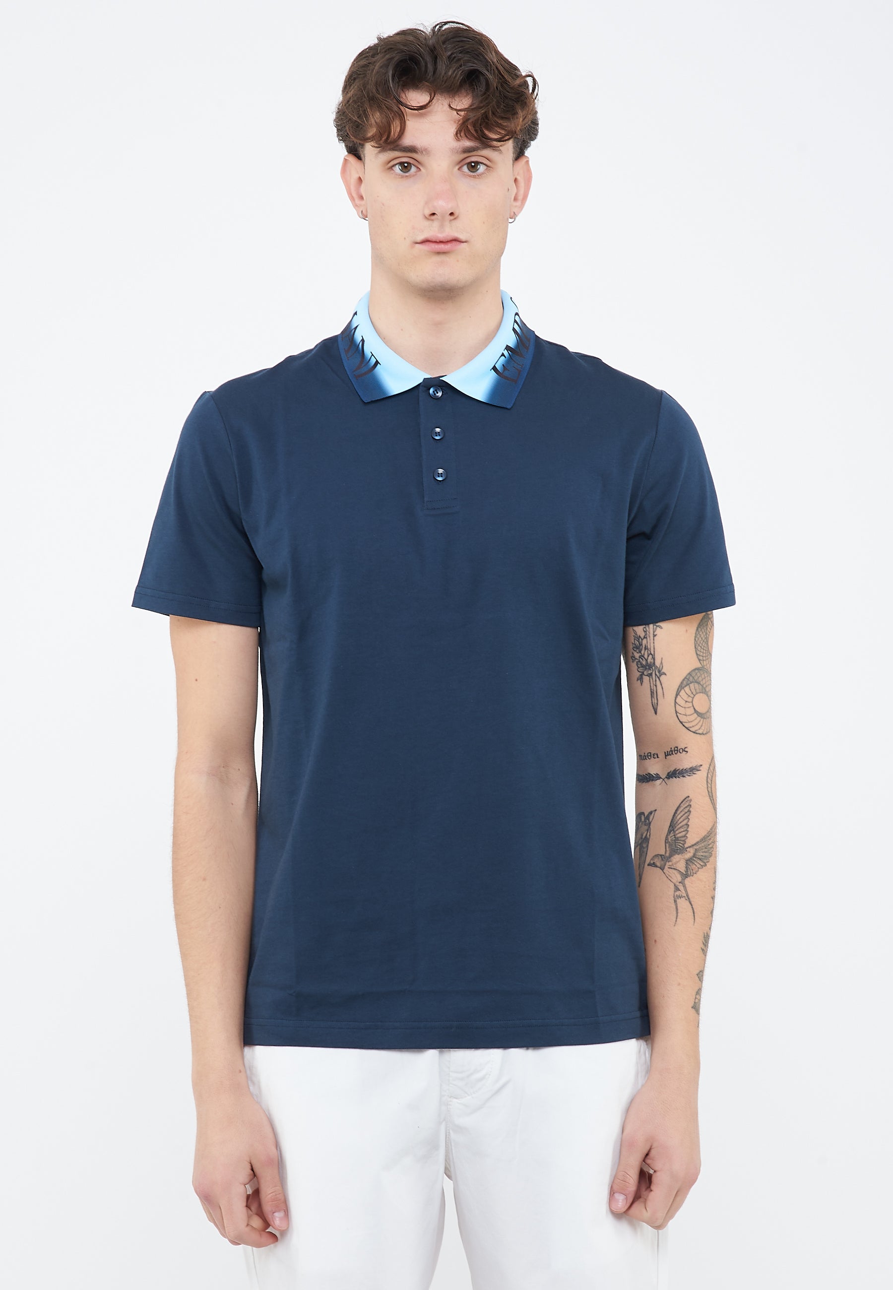 Polo Jersey di cotone Blue 