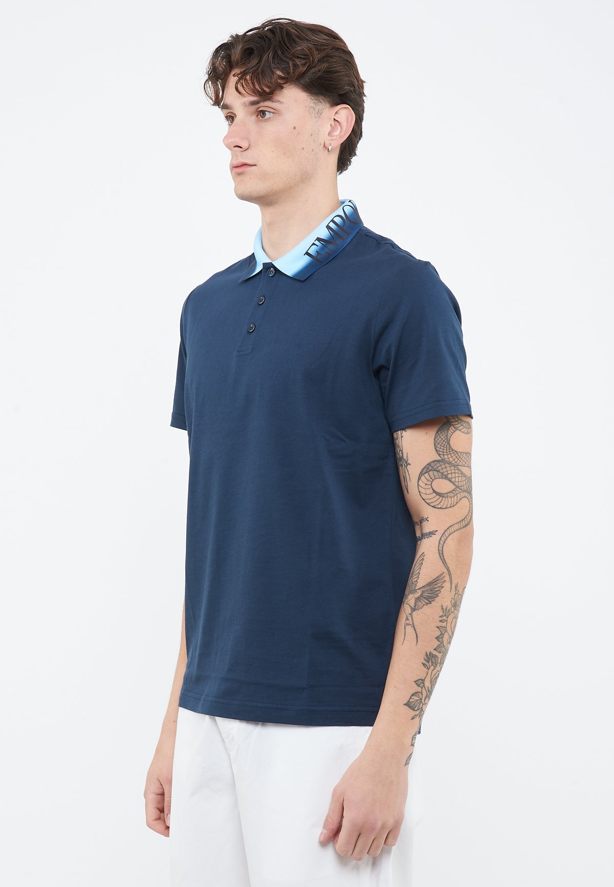 Polo Jersey di cotone Blue 